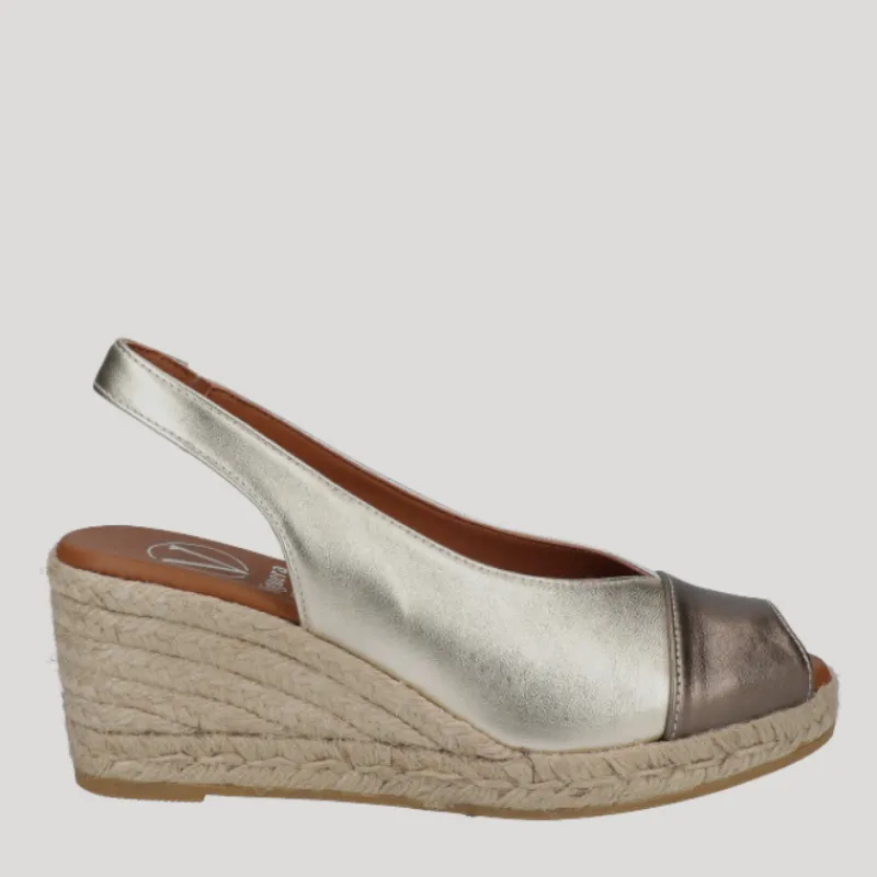 VIGUERA Alpargatas*Alpargata Cuña PeepToe MULTI PLATINO