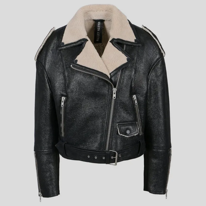 biker_freaky_nation_borrego_piel_negra_6.webp FREAKY NATION Abrigos Y Cazadoras*Biker Borrego Piel NEGRA