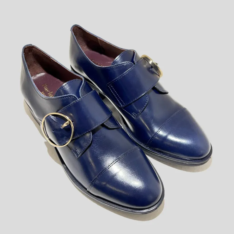FUNCHAL LADY Zapatos*Blucher Hebilla Antic MARINO