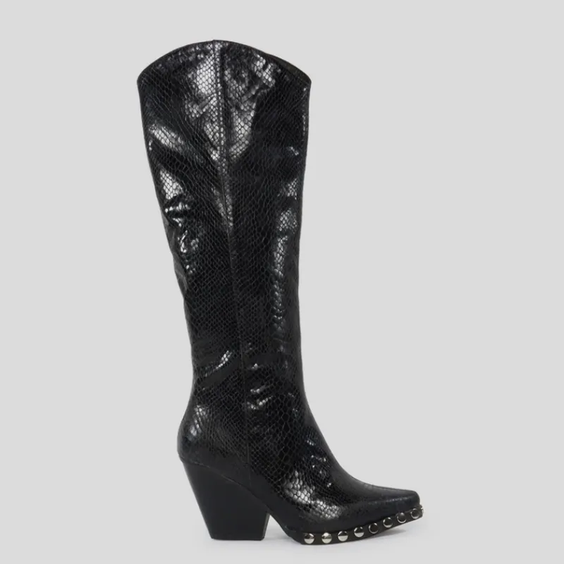 NOA HARMON Botas*Bota Disco Snake Print NEGRA
