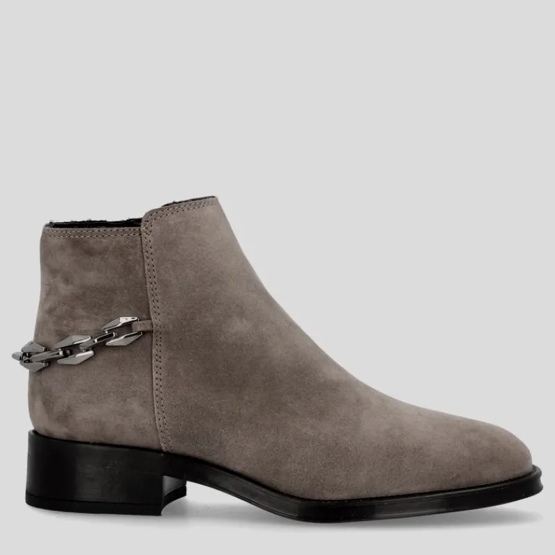 ALPE Botines*Botín Cadena Couture Ante GRIS