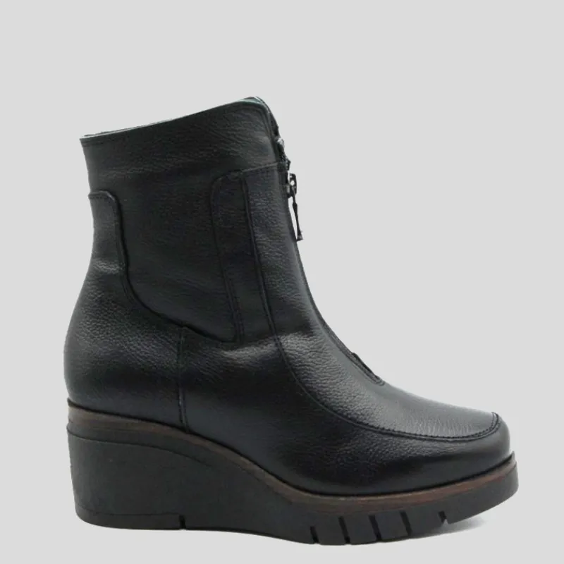 PAULA URBAN Botines*Botín Cremallera Piel NEGRO