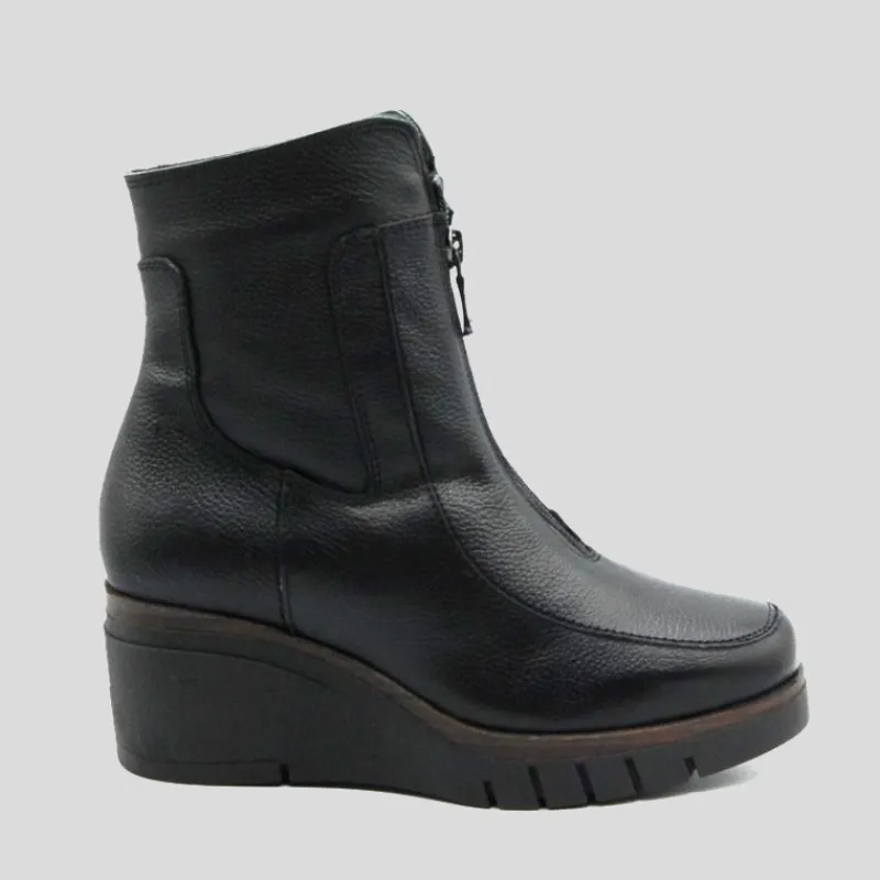 PAULA URBAN Botines*Botín Cremallera Piel NEGRO