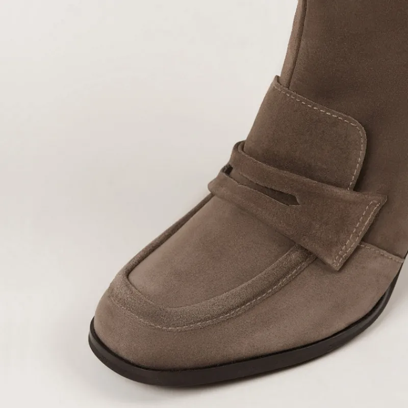 GAIMO Botines*Botín Miranda Mocasín Ante TAUPE