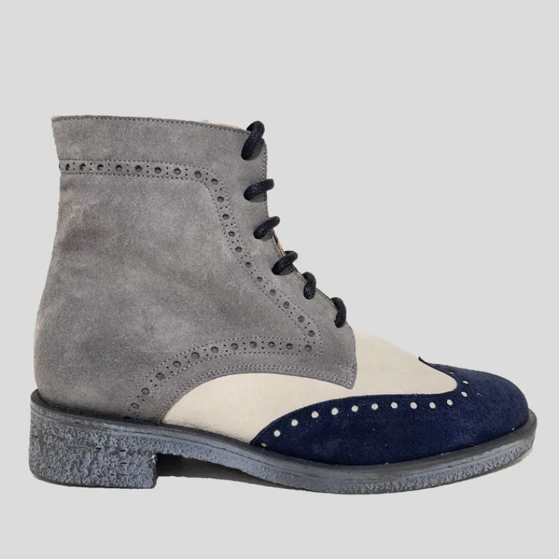 NE.KA.NE Botines*Botín Oxford Ante TRICOLOR
