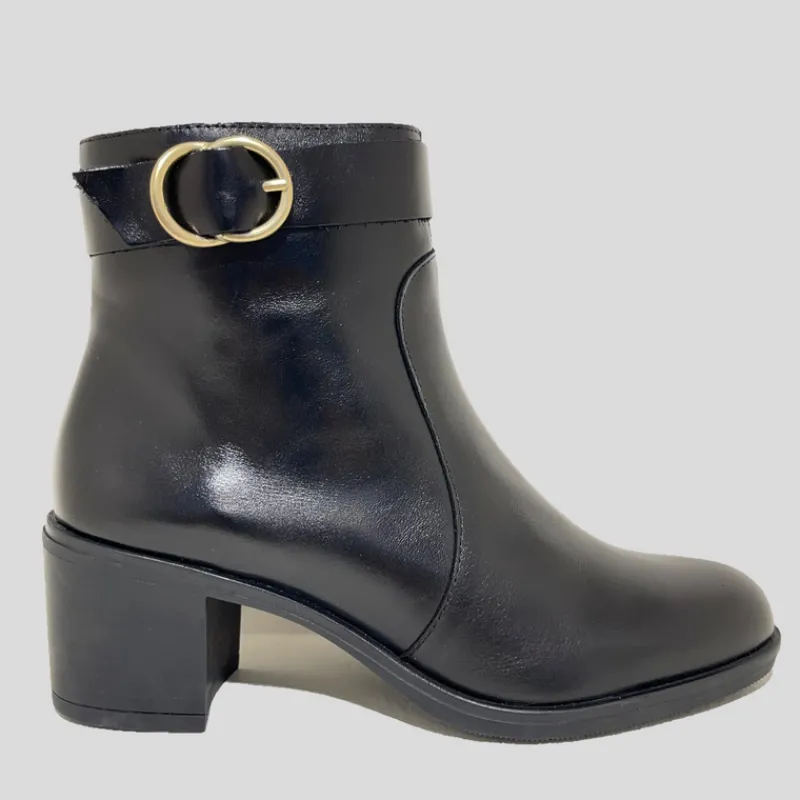 FUNCHAL LADY Botines*Botín Tacón Piel NEGRO