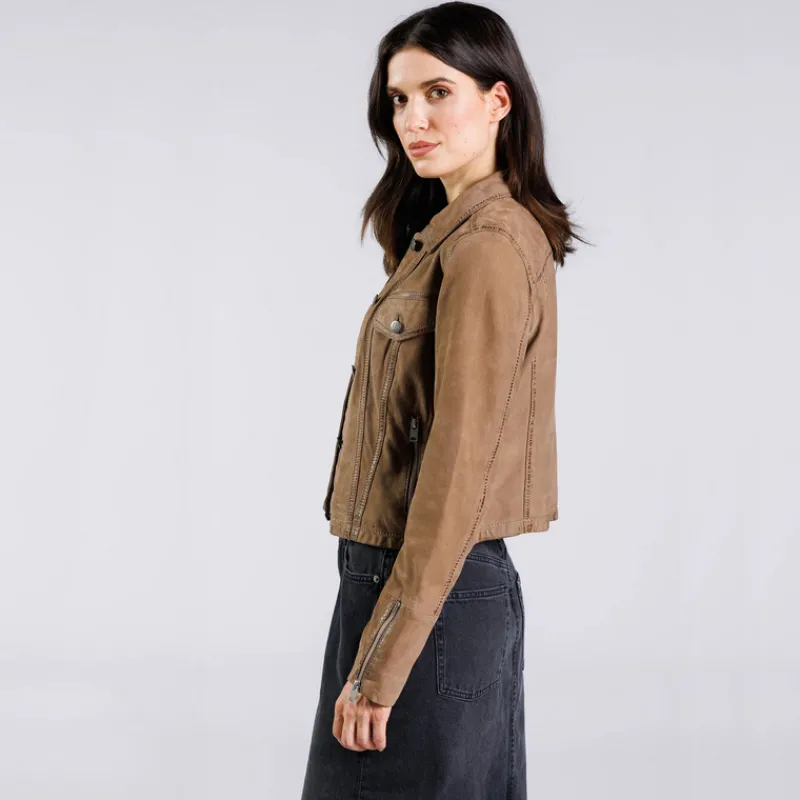 cazadora_freaky_nation_piel_vuelta_marrn_3.webp FREAKY NATION Abrigos Y Cazadoras*Cazadora Piel Vuelta MARRÓN