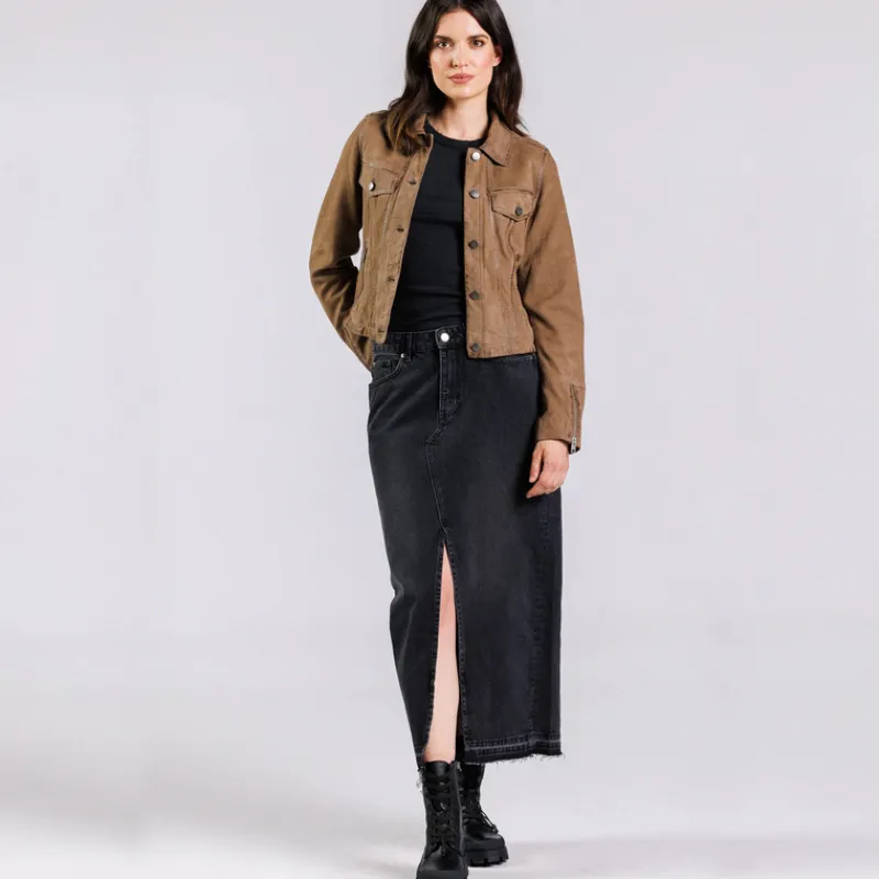 cazadora_freaky_nation_piel_vuelta_marrn_4.webp FREAKY NATION Abrigos Y Cazadoras*Cazadora Piel Vuelta MARRÓN