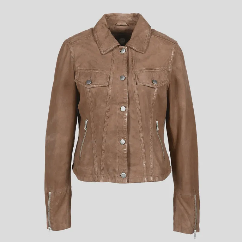 cazadora_freaky_nation_piel_vuelta_marrn_5.webp FREAKY NATION Abrigos Y Cazadoras*Cazadora Piel Vuelta MARRÓN