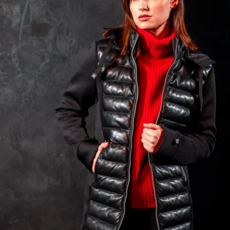 FREAKY NATION Abrigos Y Cazadoras*Chaquetón Piel Combi NEGRO