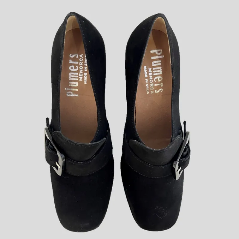 copete_tacn_plumers_hebilla_ante_negro_5.webp PLUMERS Zapatos*Copete Tacón Hebilla Ante NEGRO