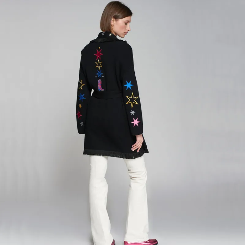 crdigan_bordados_vilagallo_rodeo_negro_2.webp VILAGALLO Chaquetas Y Blazers*Cárdigan Bordados Rodeo NEGRO