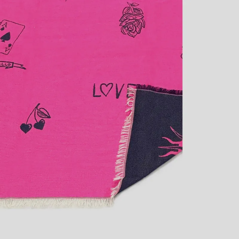 foulard_lana_vilagallo_tattoo_jacquard_rosa_2.webp VILAGALLO Pañuelos Y Bufandas*Foulard Lana Tattoo Jacquard ROSA