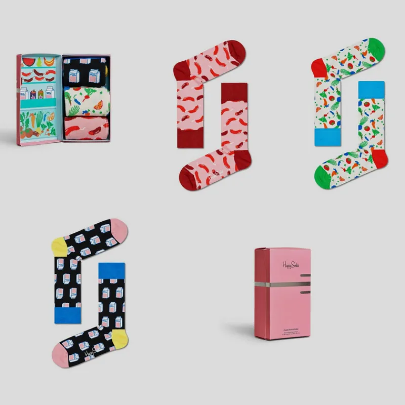 happy_socks_foodie_socks_pack__5.webp HAPPY SOCKS Guantes, Gorras Y Calcetines*Foodie Socks 3Pack 41/46