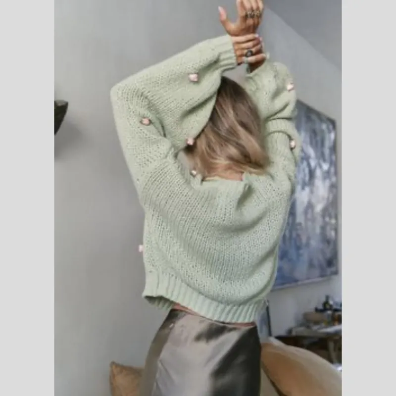 jersey_jaase_rose_garden_verde_menta_8.webp JAASE Chaquetas Y Blazers*Jersey Rose Garden VERDE MENTA