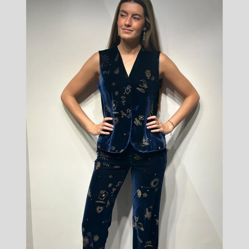 pantaln_flocado_vilagallo_terciopelo_marino_3.webp VILAGALLO Pantalones*Pantalón Flocado Terciopelo MARINO