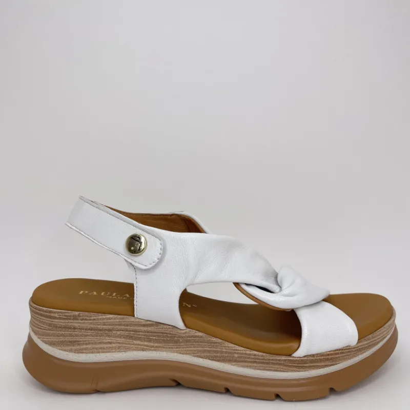 PAULA URBAN Sandalias*Sandalia Ondas Piel BLANCA