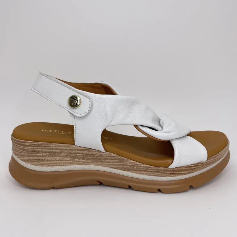PAULA URBAN Sandalias*Sandalia Ondas Piel BLANCA