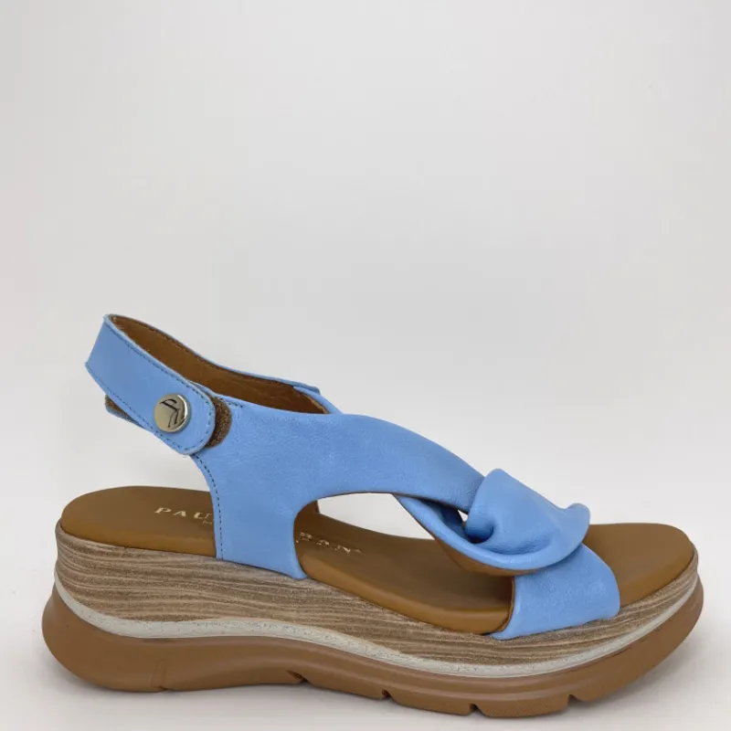 PAULA URBAN Sandalias*Sandalia Ondas Piel CELESTE