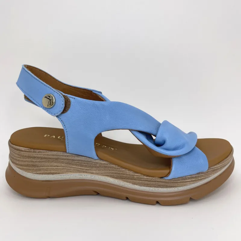 PAULA URBAN Sandalias*Sandalia Ondas Piel CELESTE