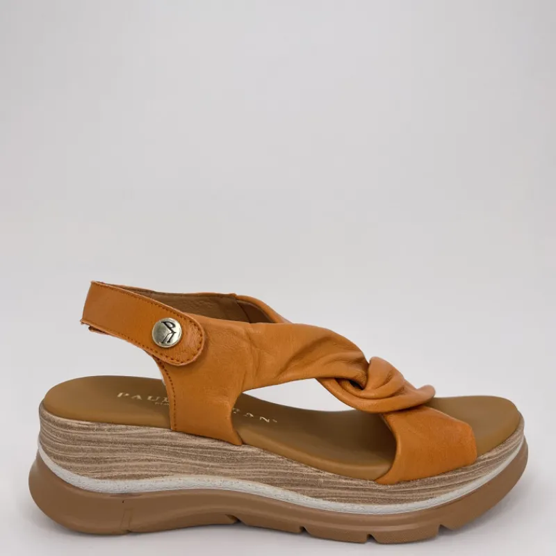 PAULA URBAN Sandalias*Sandalia Ondas Piel NARANJA