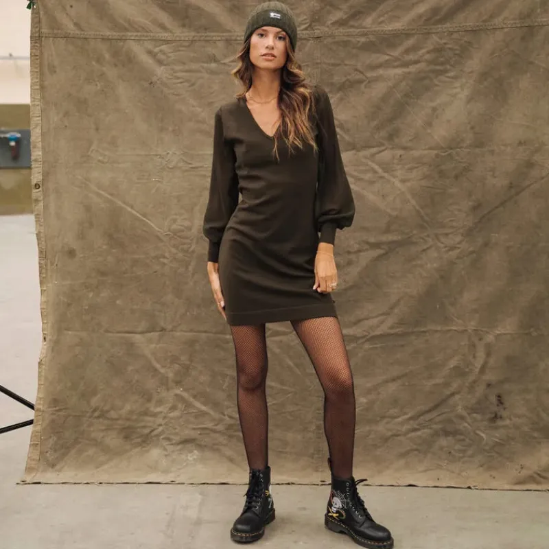 vestido_freeman_tporter_rosaland_khaki_7.webp FREEMAN T.PORTER Vestidos*Vestido Rosaland KHAKI