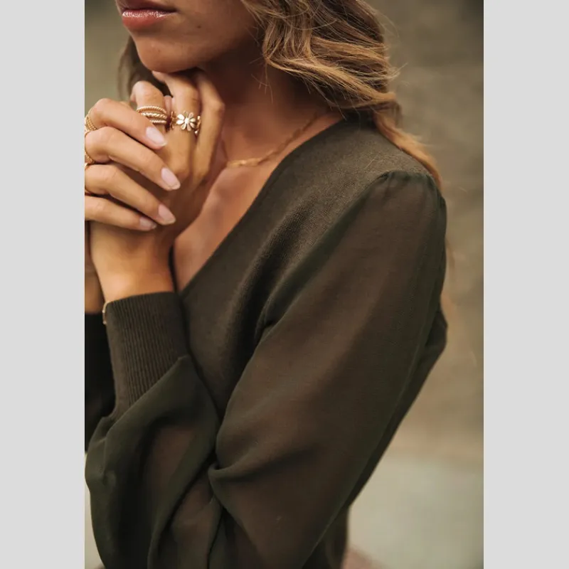 vestido_freeman_tporter_rosaland_khaki_8.webp FREEMAN T.PORTER Vestidos*Vestido Rosaland KHAKI