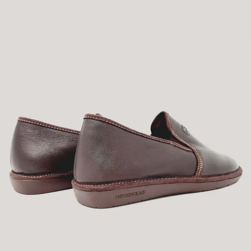 zapatilla_hombre_nordikas_cerrada_piel_moka_3.webp NORDIKAS Zapatillas De Casa*Zapatilla Hombre Cerrada Piel MOKA