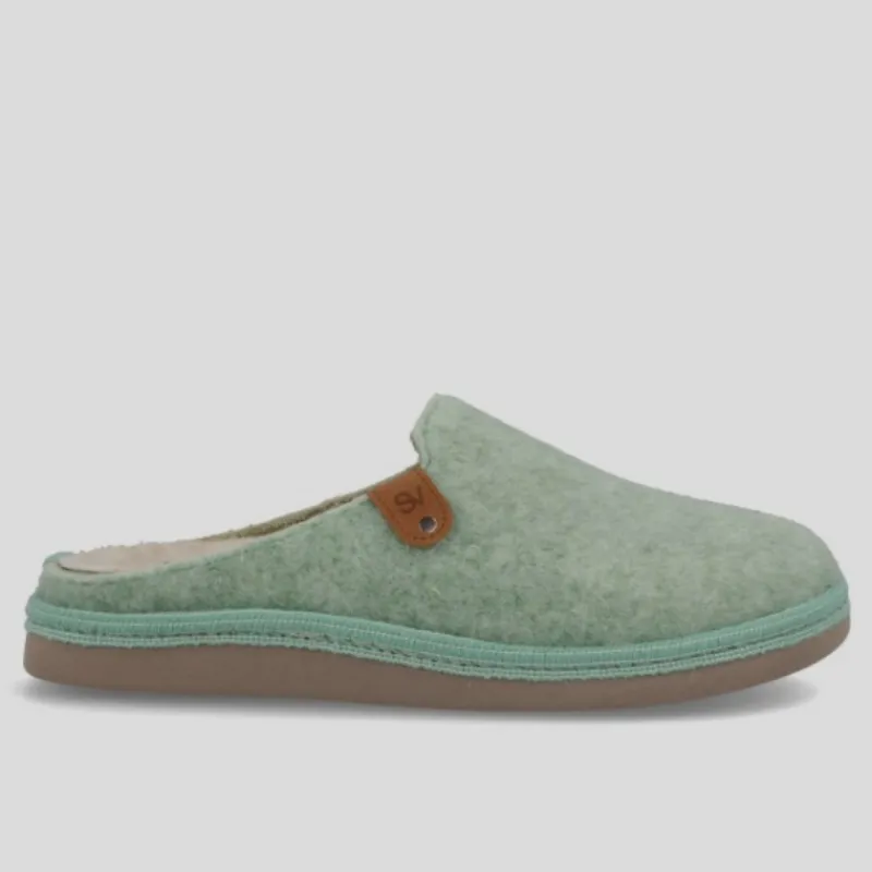 SV ZAPATILLAS Zapatillas De Casa*Zapatilla Mujer Abierta ELFO Lana AGUAMAR