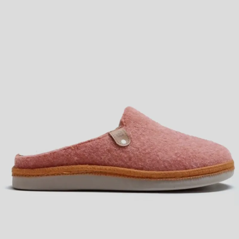 SV ZAPATILLAS Zapatillas De Casa*Zapatilla Mujer Abierta ELFO Lana SALMÓN